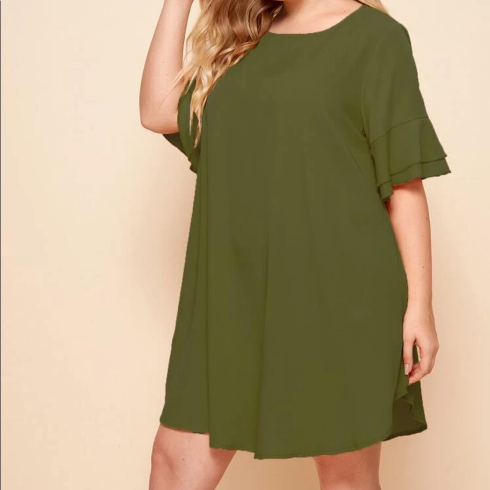 Boho flounce sleeve tunic dress - Picture 8 of 16